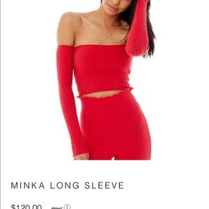 Cherry red Minka Top by Are you Am I size small.